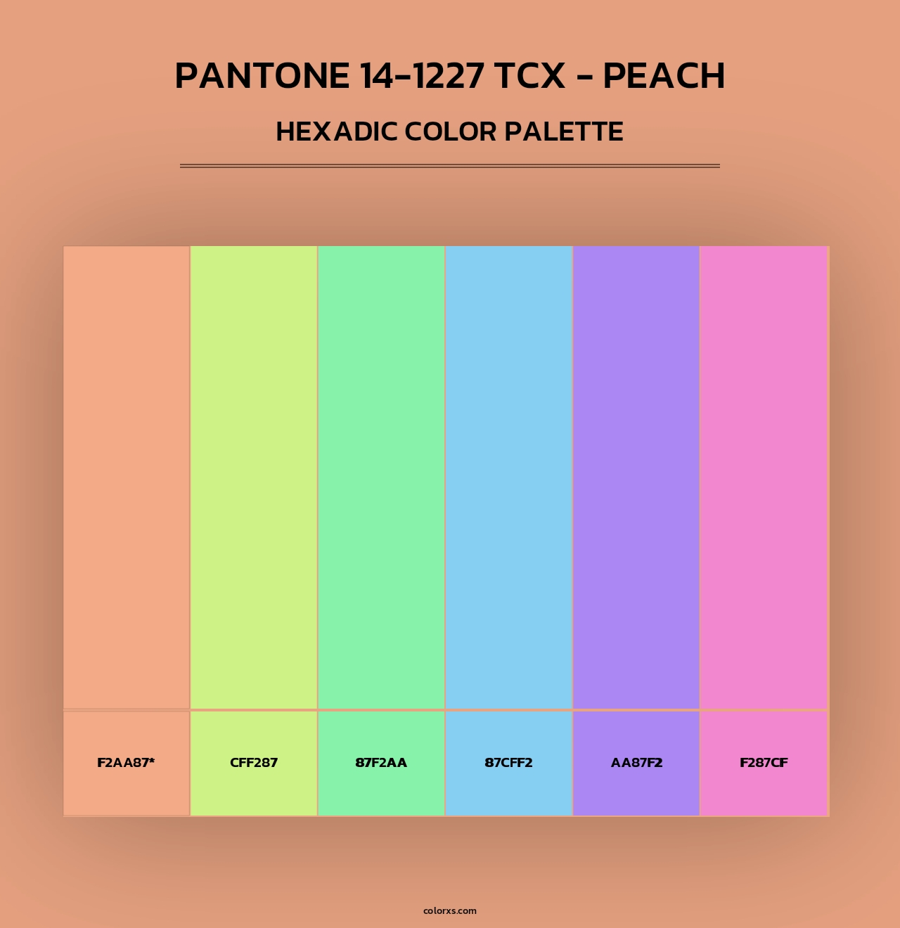 Pantone 14-1227 TCX - Peach - Hexadic Color Palette