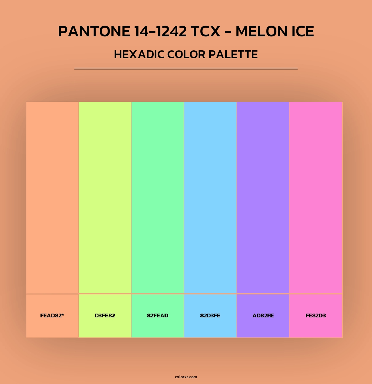 Pantone 14-1242 TCX - Melon Ice - Hexadic Color Palette