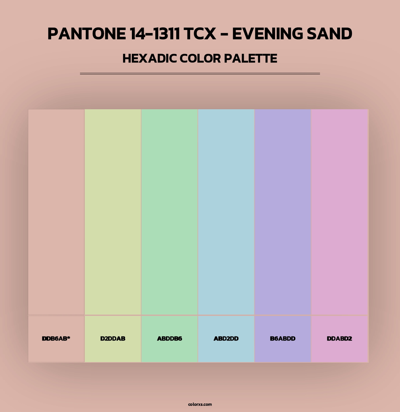 PANTONE 14-1311 TCX - Evening Sand - Hexadic Color Palette