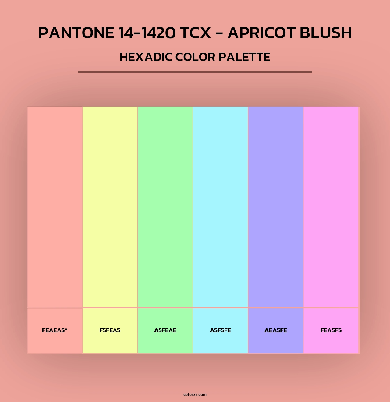 PANTONE 14-1420 TCX - Apricot Blush - Hexadic Color Palette