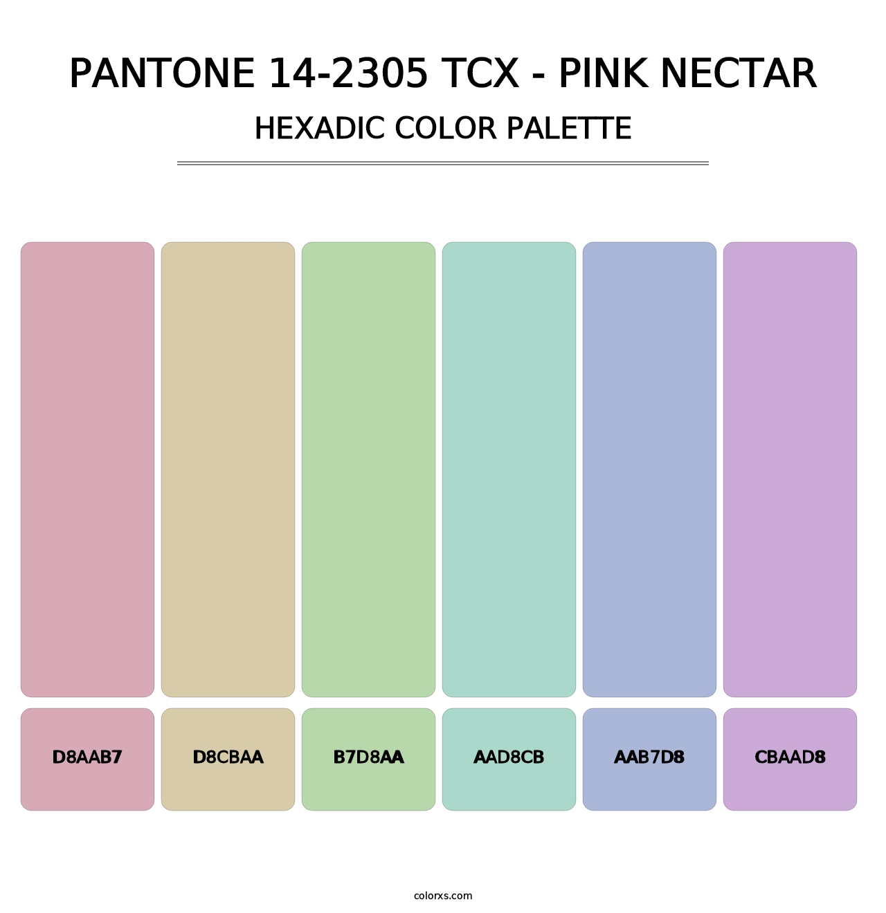 PANTONE 14-2305 TCX - Pink Nectar - Hexadic Color Palette
