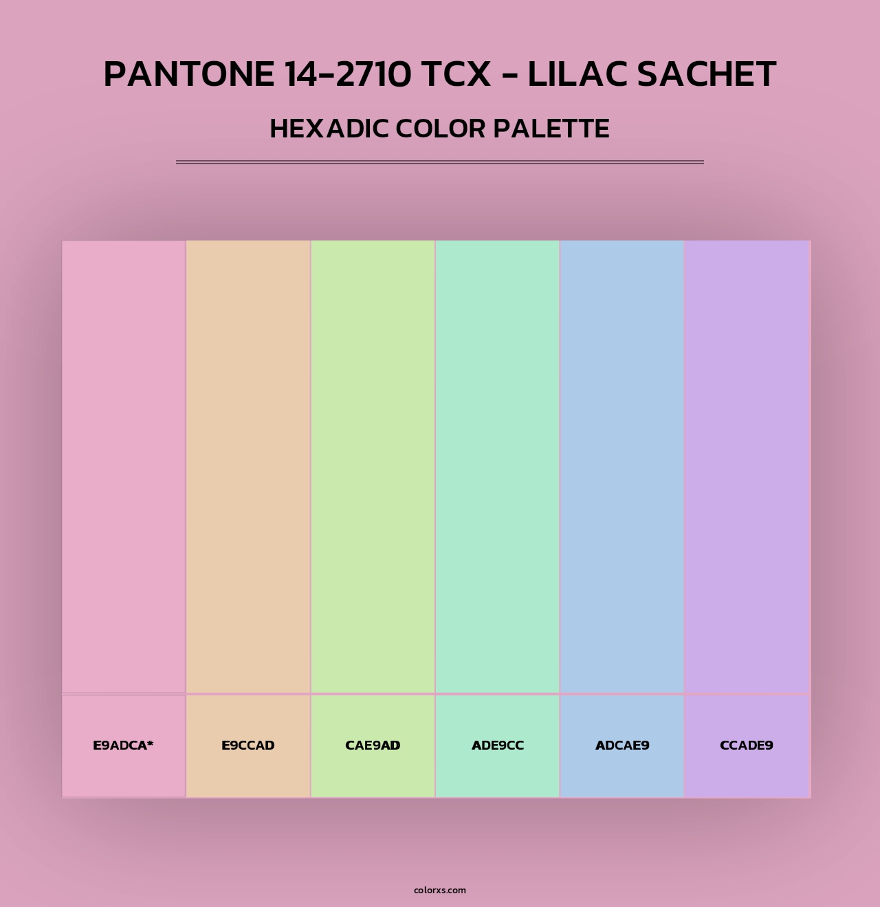 PANTONE 14-2710 TCX - Lilac Sachet - Hexadic Color Palette