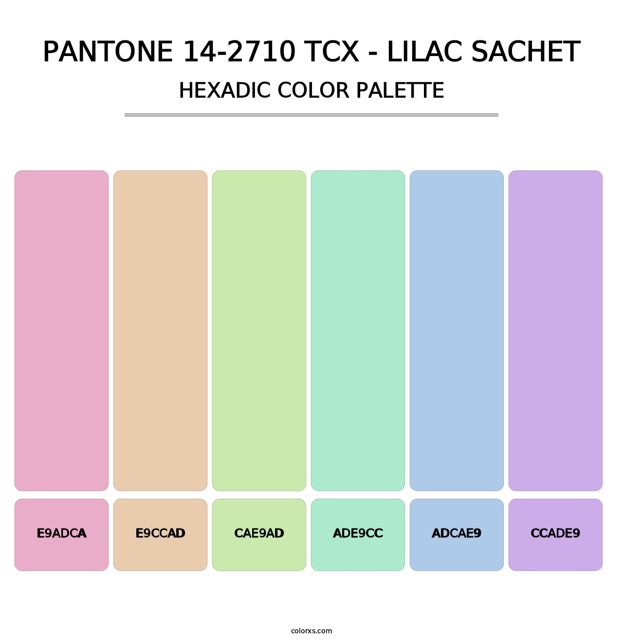 PANTONE 14-2710 TCX - Lilac Sachet - Hexadic Color Palette