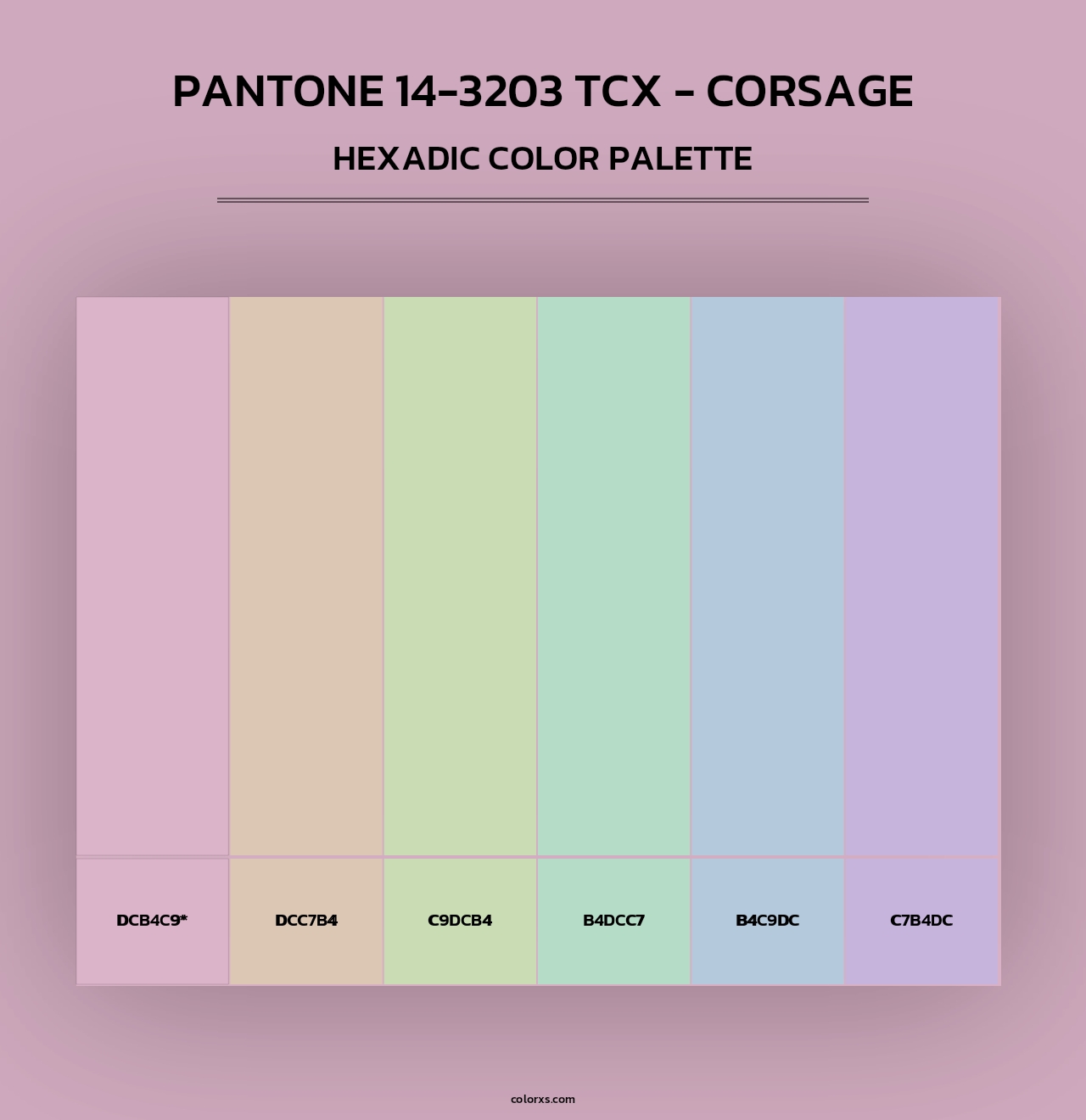 PANTONE 14-3203 TCX - Corsage - Hexadic Color Palette