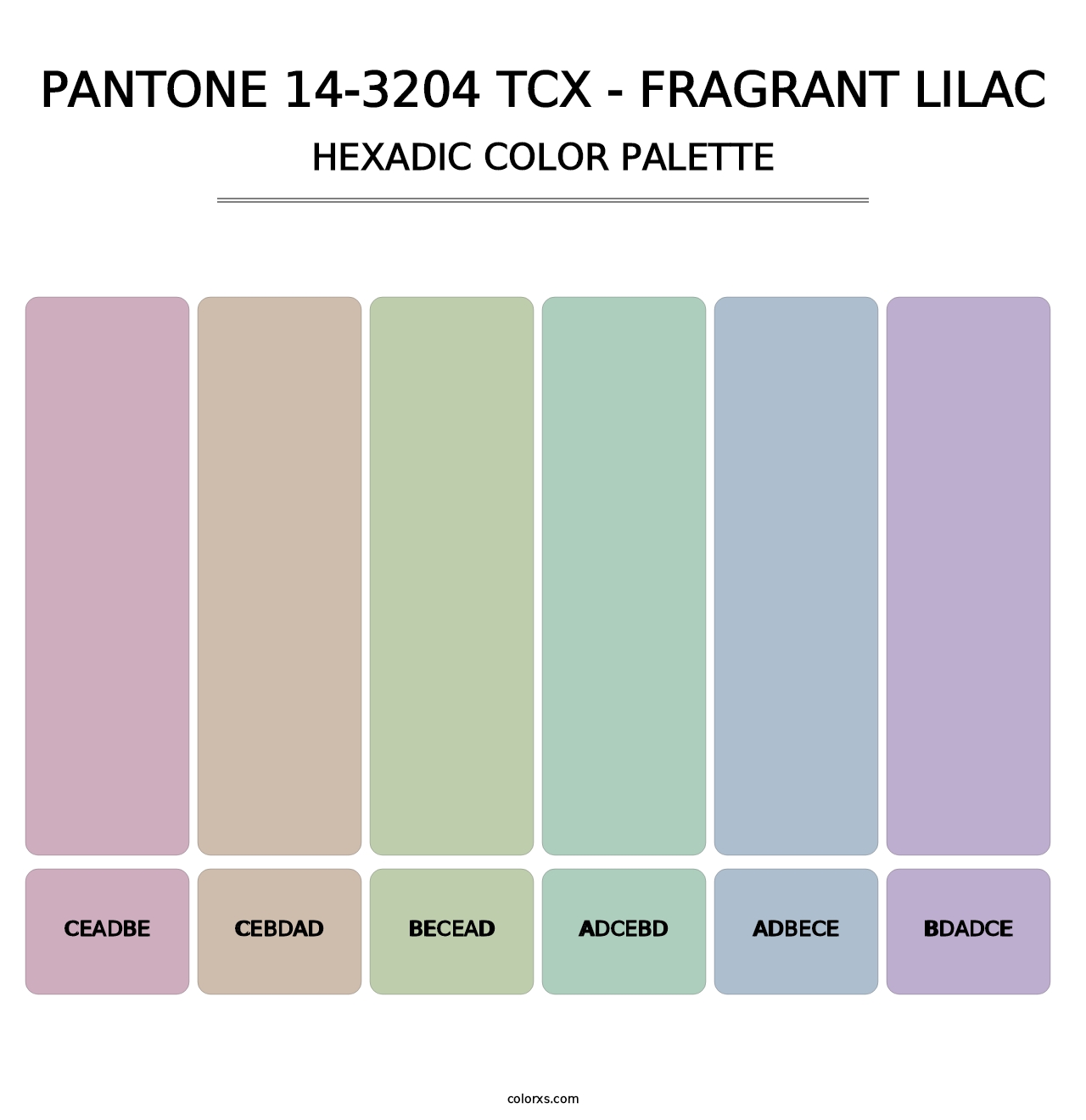 PANTONE 14-3204 TCX - Fragrant Lilac - Hexadic Color Palette