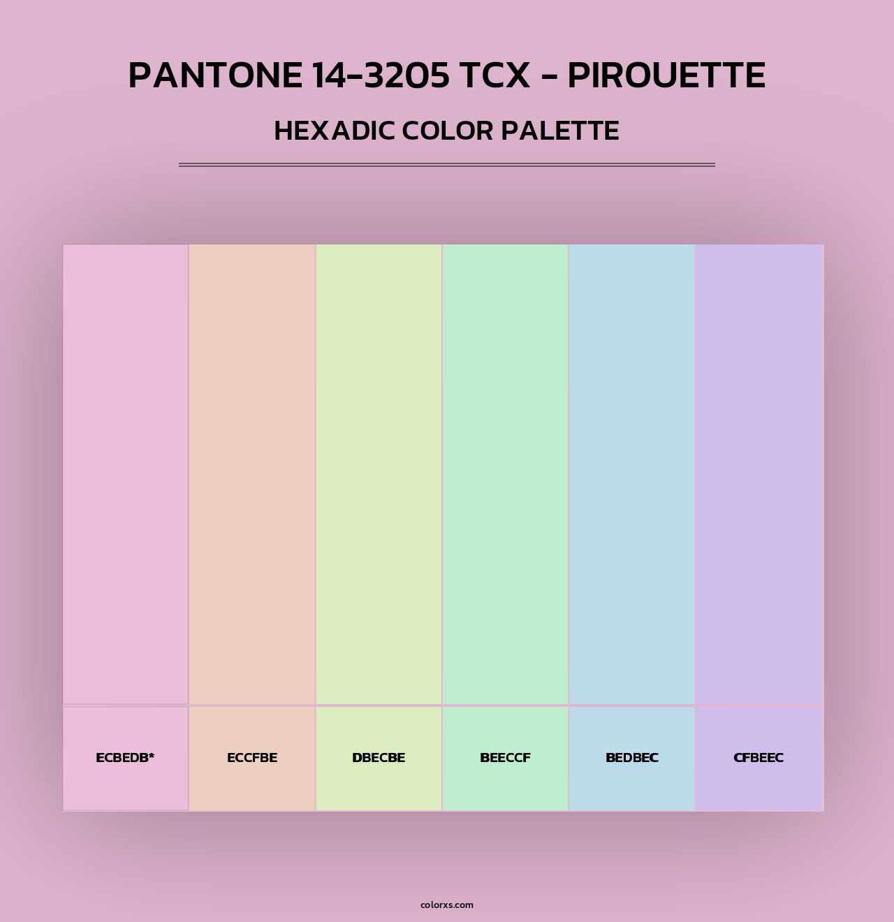 PANTONE 14-3205 TCX - Pirouette - Hexadic Color Palette