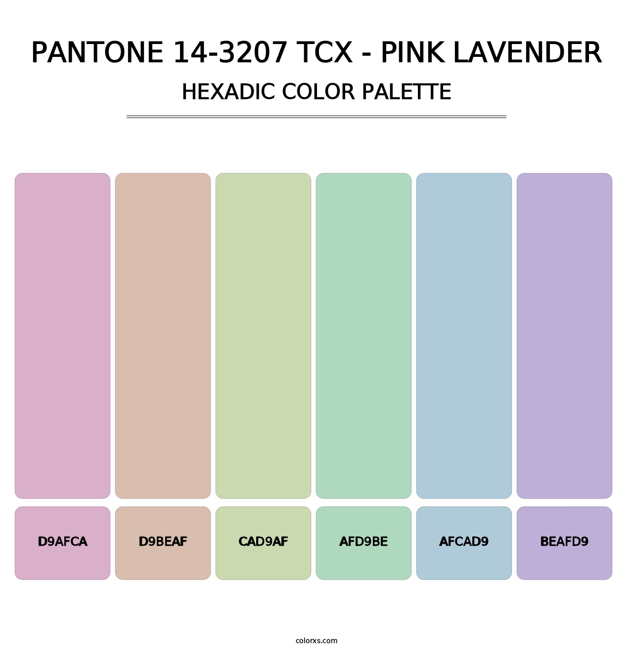 PANTONE 14-3207 TCX - Pink Lavender - Hexadic Color Palette