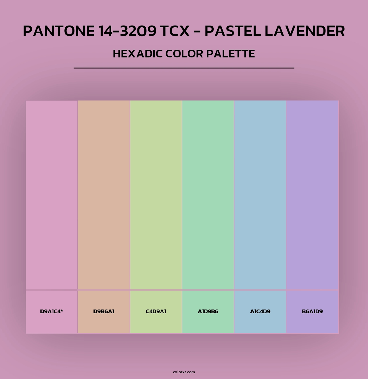 PANTONE 14-3209 TCX - Pastel Lavender - Hexadic Color Palette