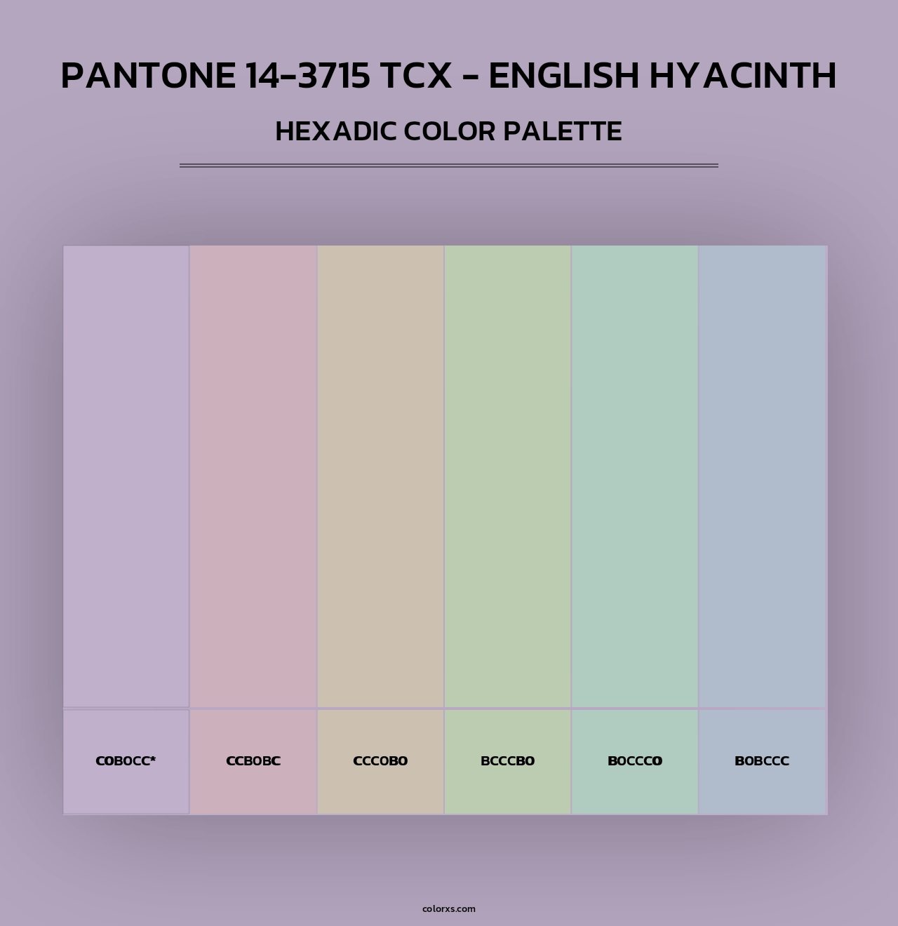 PANTONE 14-3715 TCX - English Hyacinth - Hexadic Color Palette