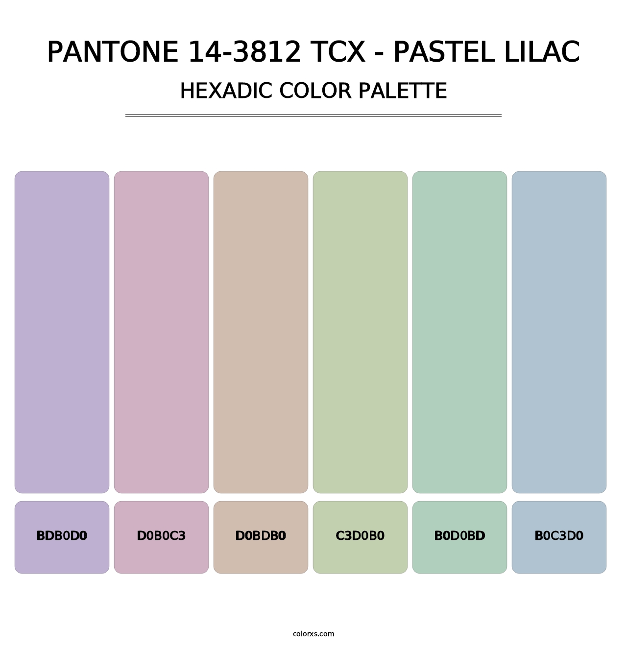 PANTONE 14-3812 TCX - Pastel Lilac - Hexadic Color Palette
