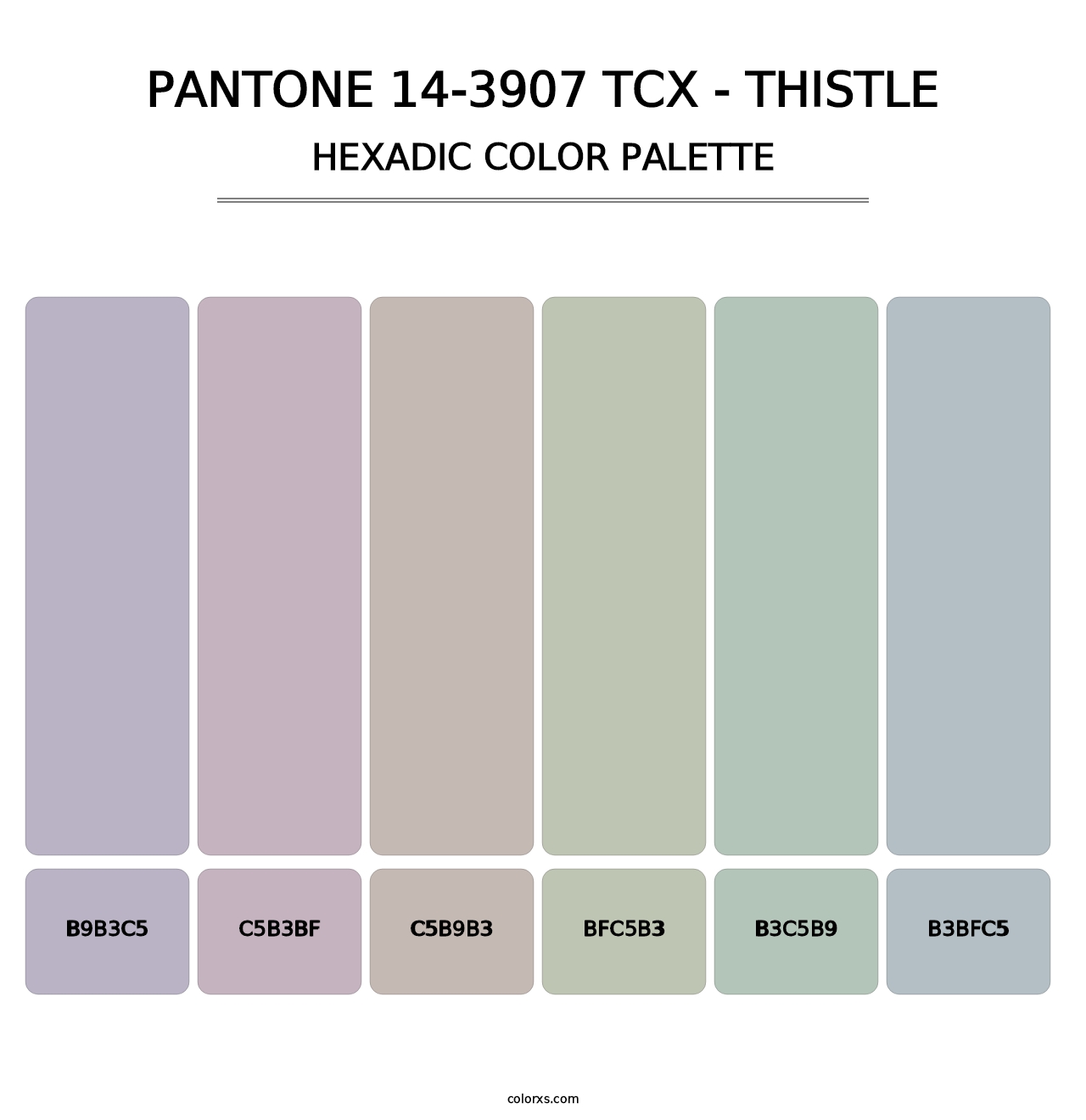 PANTONE 14-3907 TCX - Thistle - Hexadic Color Palette