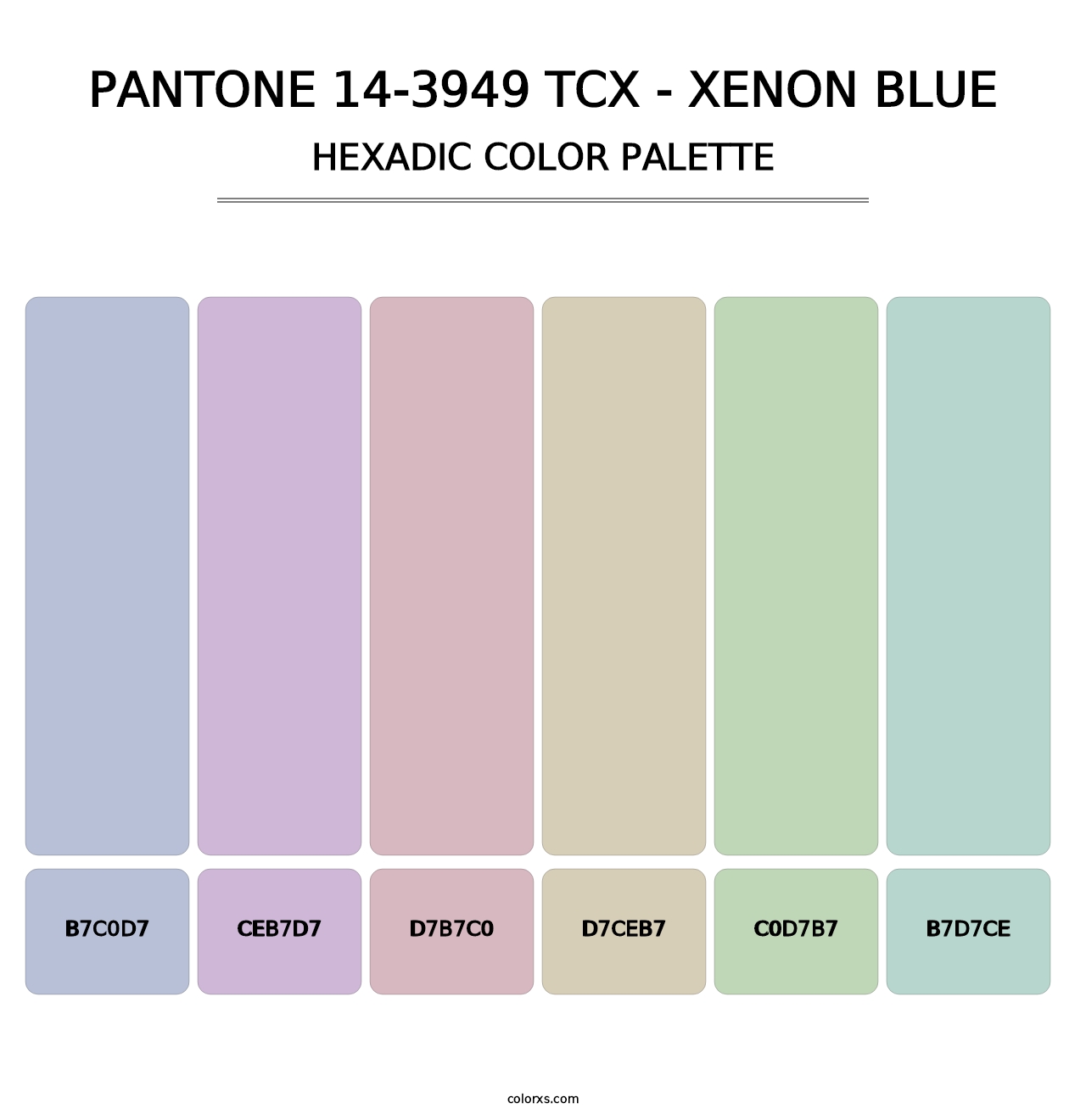 PANTONE 14-3949 TCX - Xenon Blue - Hexadic Color Palette