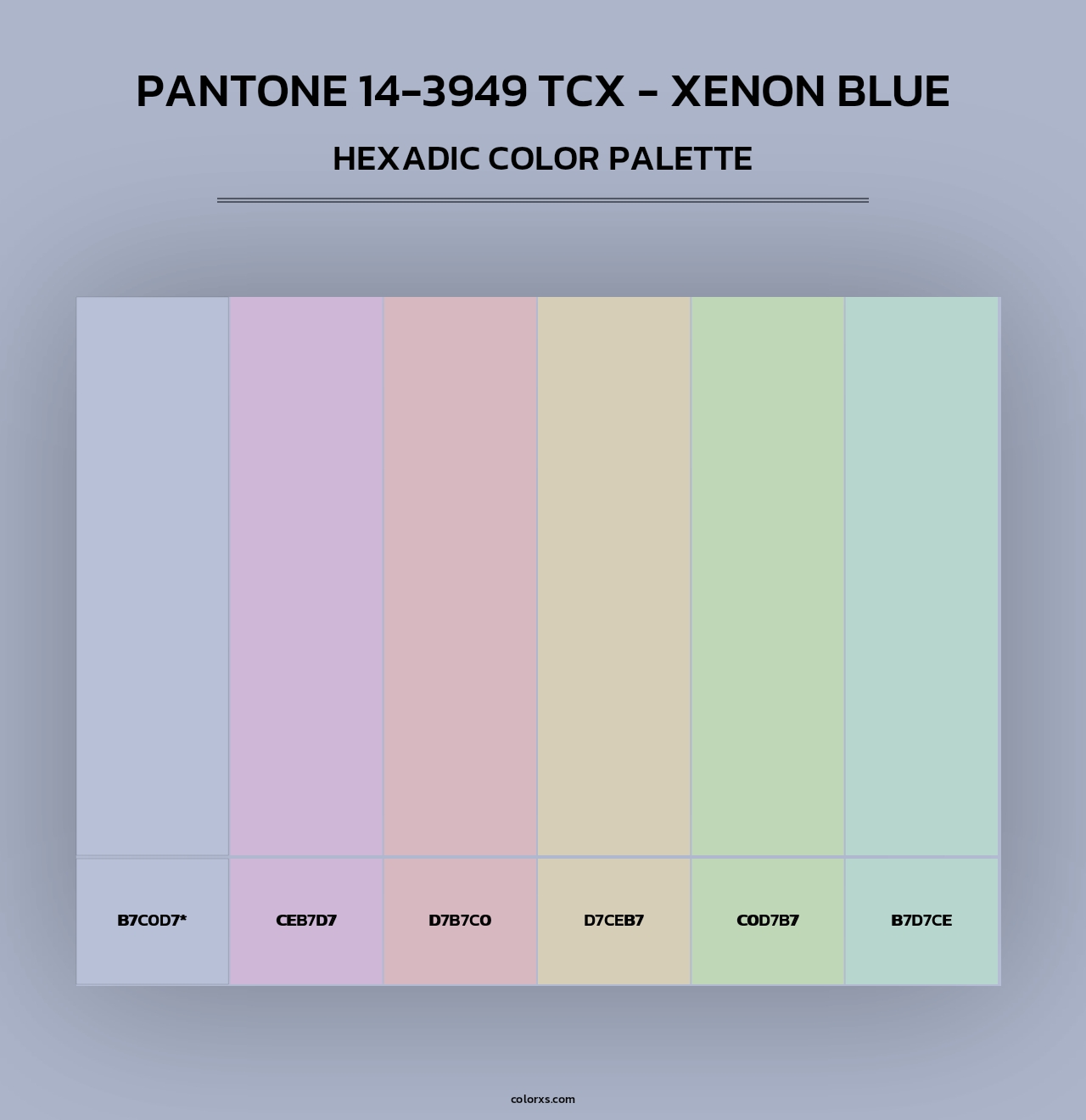 PANTONE 14-3949 TCX - Xenon Blue - Hexadic Color Palette