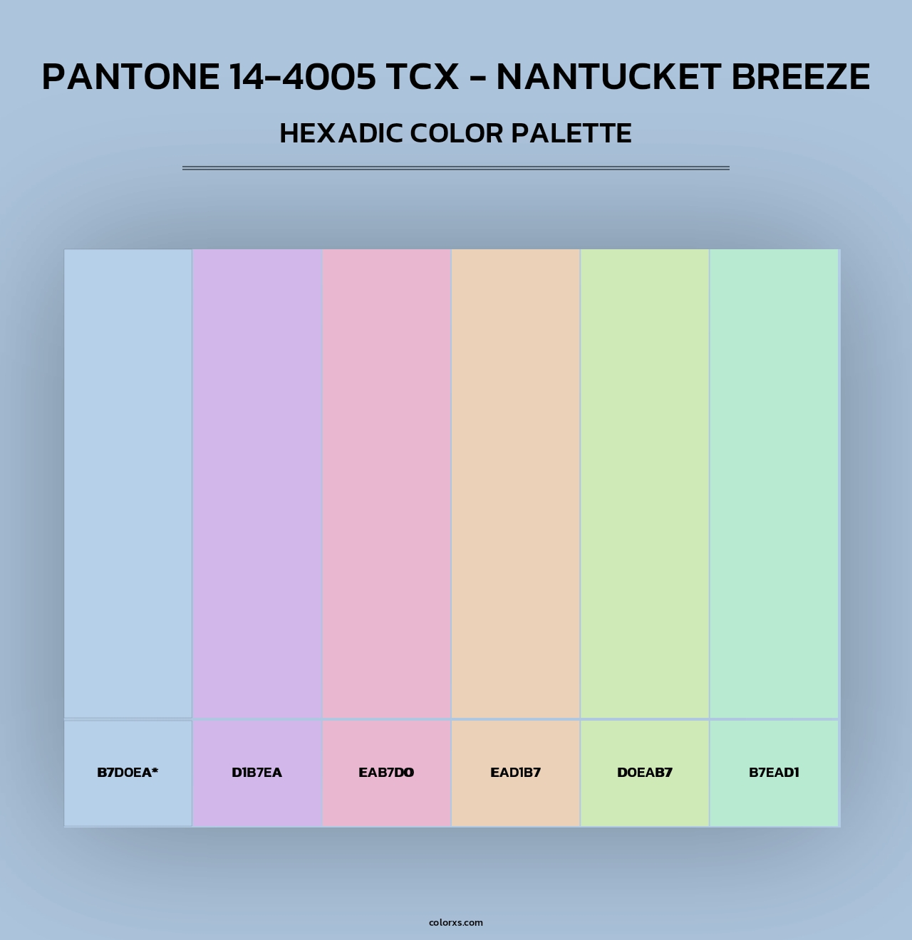 PANTONE 14-4005 TCX - Nantucket Breeze - Hexadic Color Palette