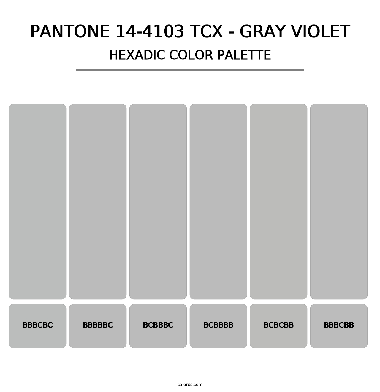 PANTONE 14-4103 TCX - Gray Violet - Hexadic Color Palette
