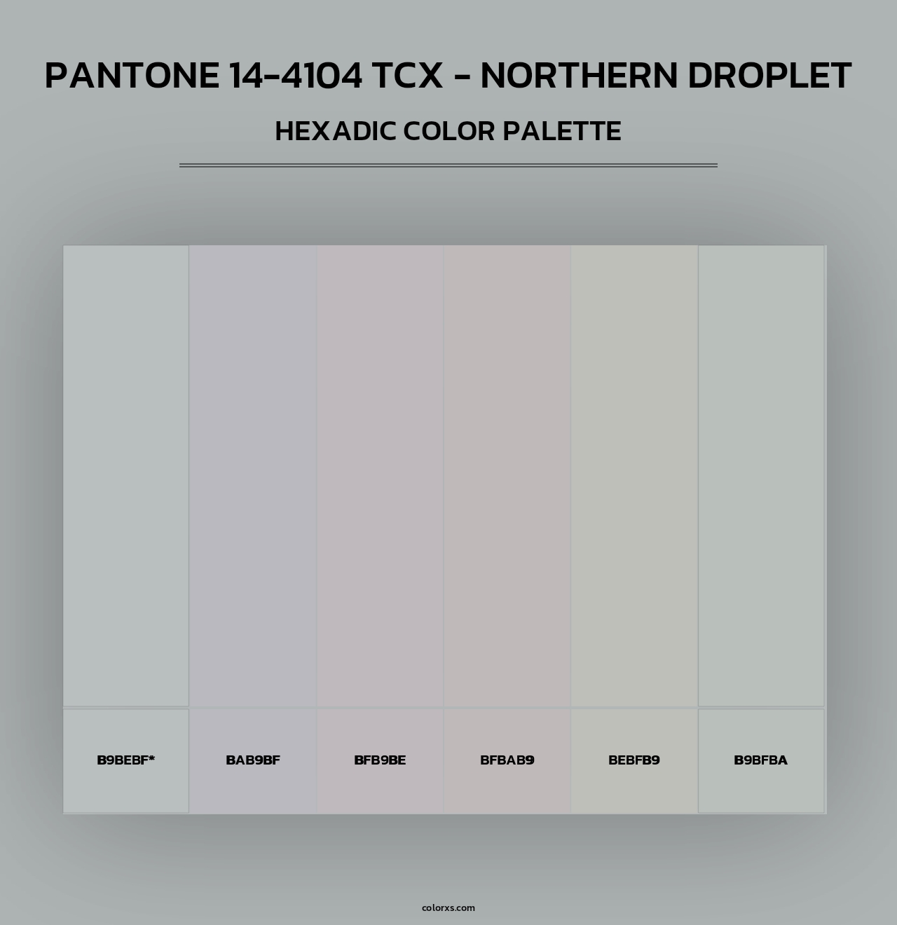 PANTONE 14-4104 TCX - Northern Droplet - Hexadic Color Palette