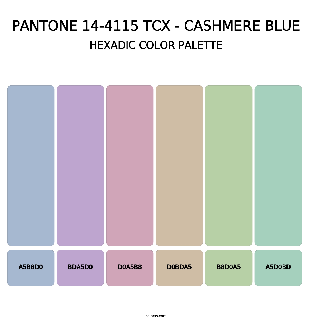PANTONE 14-4115 TCX - Cashmere Blue - Hexadic Color Palette