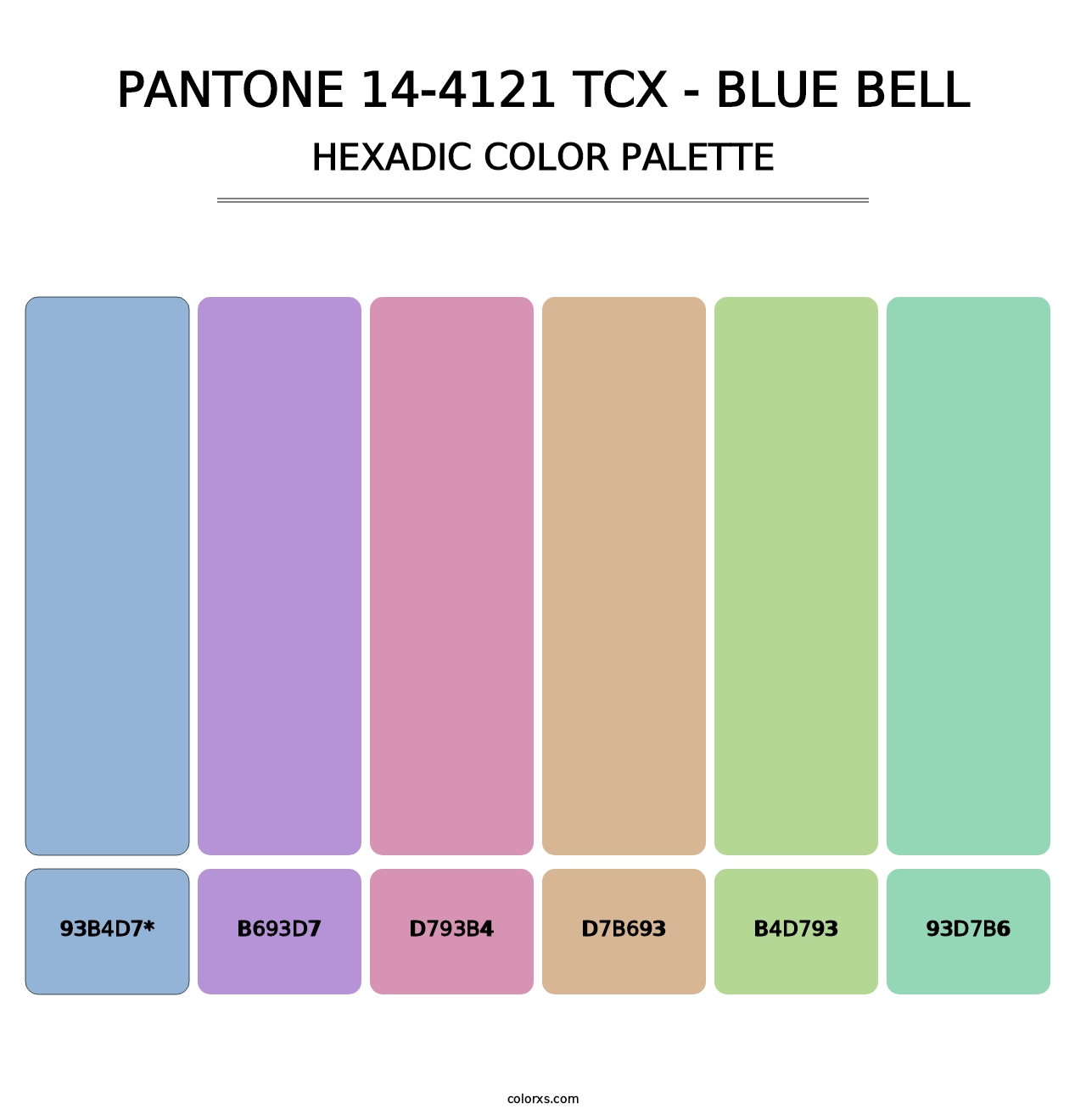 PANTONE 14-4121 TCX - Blue Bell - Hexadic Color Palette
