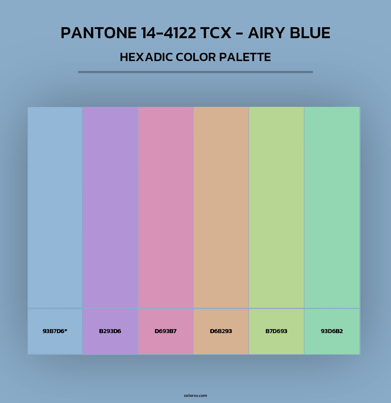 PANTONE 14-4122 TCX - Airy Blue - Hexadic Color Palette