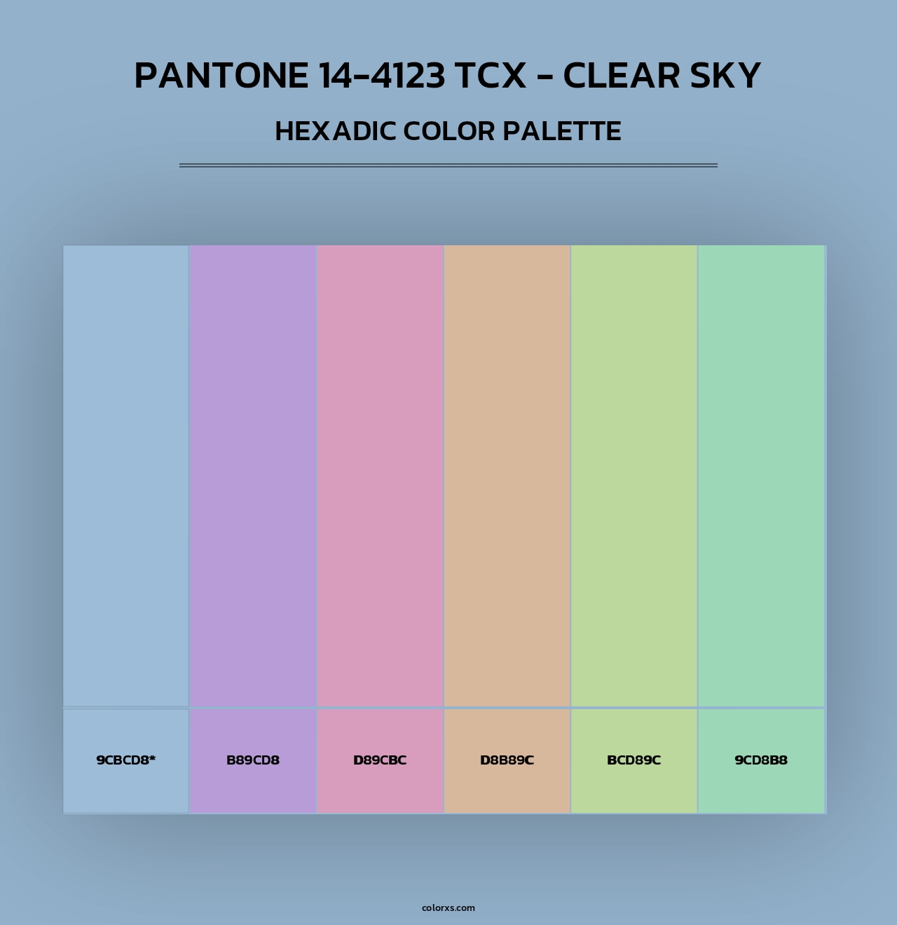 PANTONE 14-4123 TCX - Clear Sky - Hexadic Color Palette