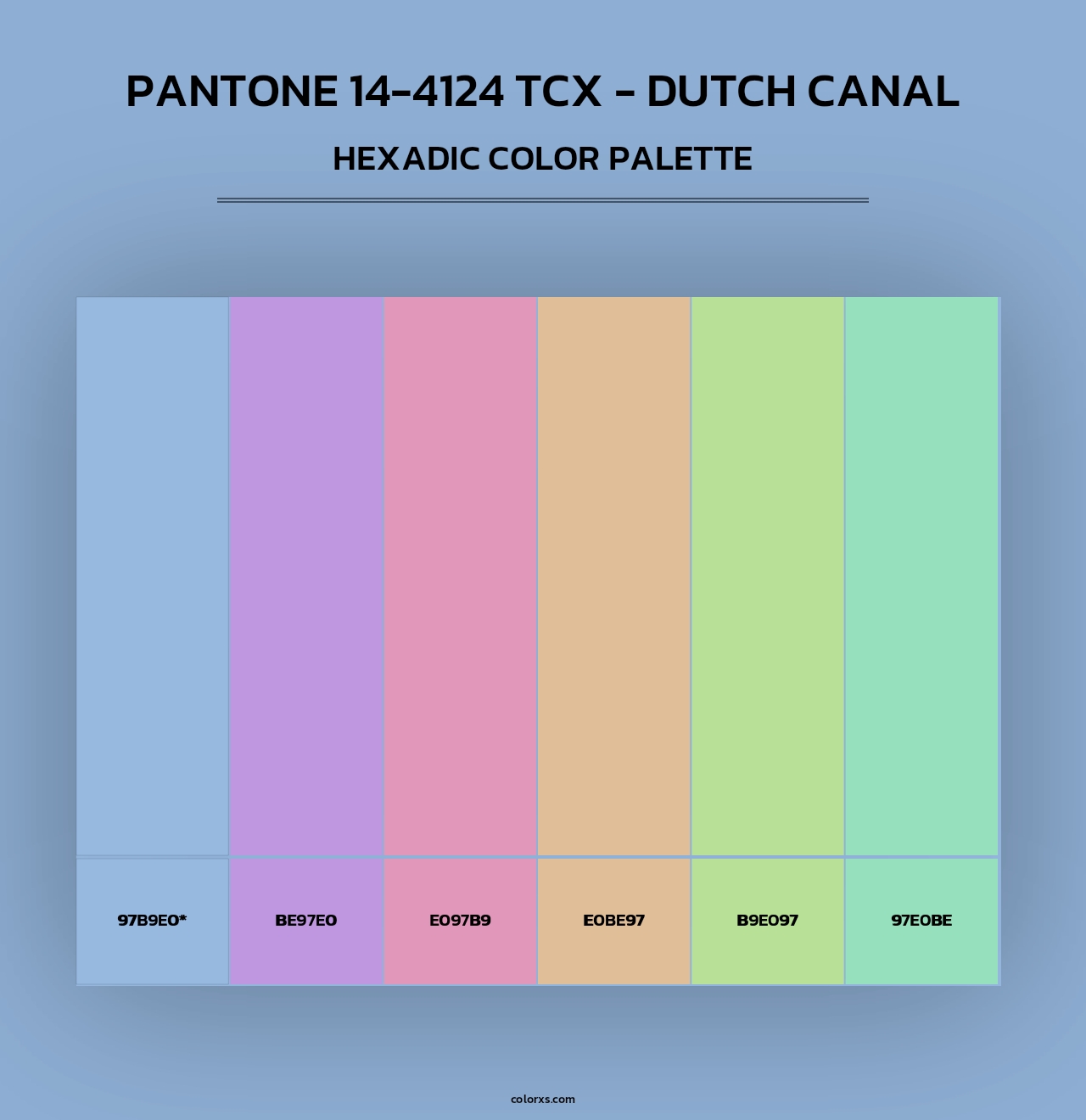 Pantone 14-4124 TCX - Dutch Canal - Hexadic Color Palette