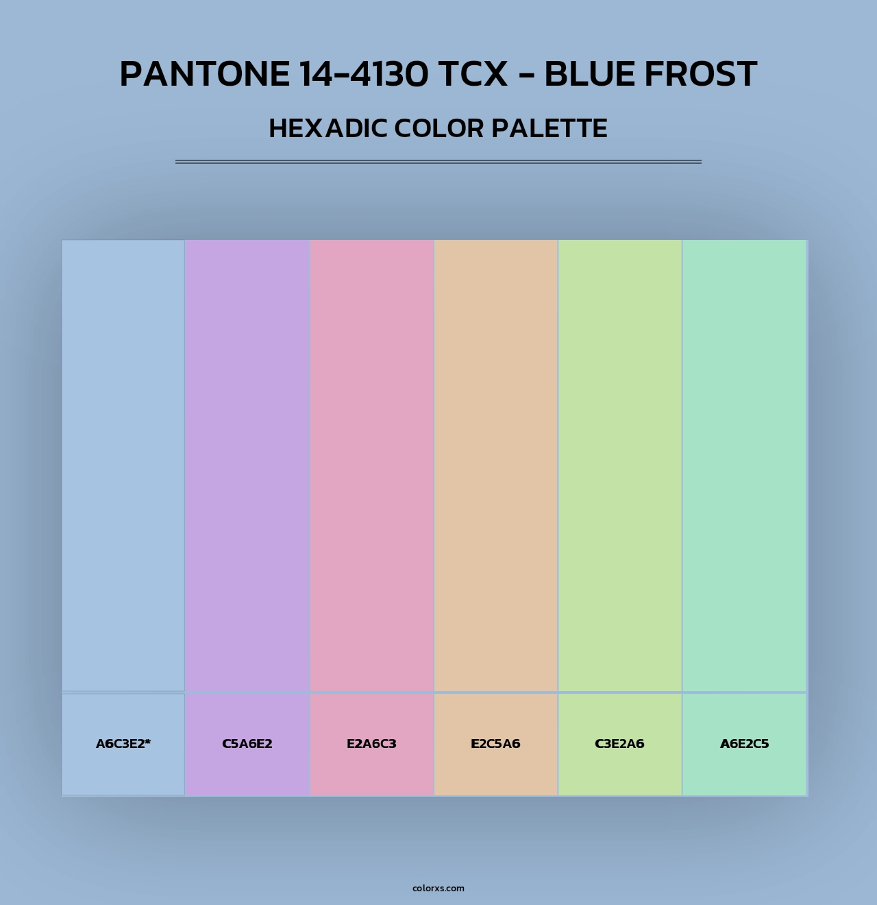 Pantone 14-4130 TCX - Blue Frost - Hexadic Color Palette