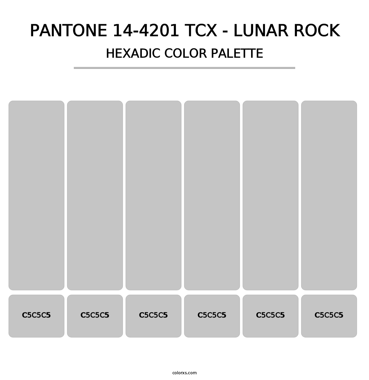 PANTONE 14-4201 TCX - Lunar Rock - Hexadic Color Palette