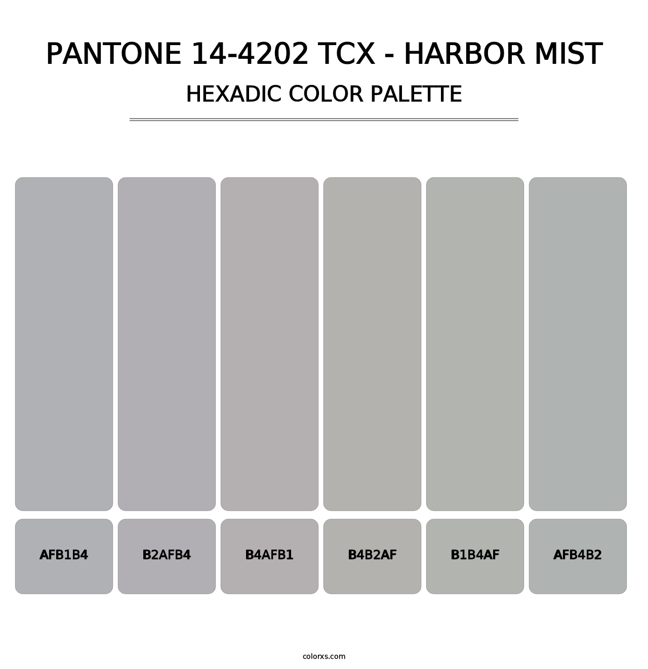 PANTONE 14-4202 TCX - Harbor Mist - Hexadic Color Palette