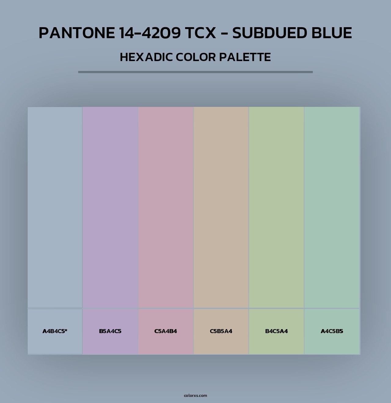 Pantone 14-4209 TCX - Subdued Blue - Hexadic Color Palette