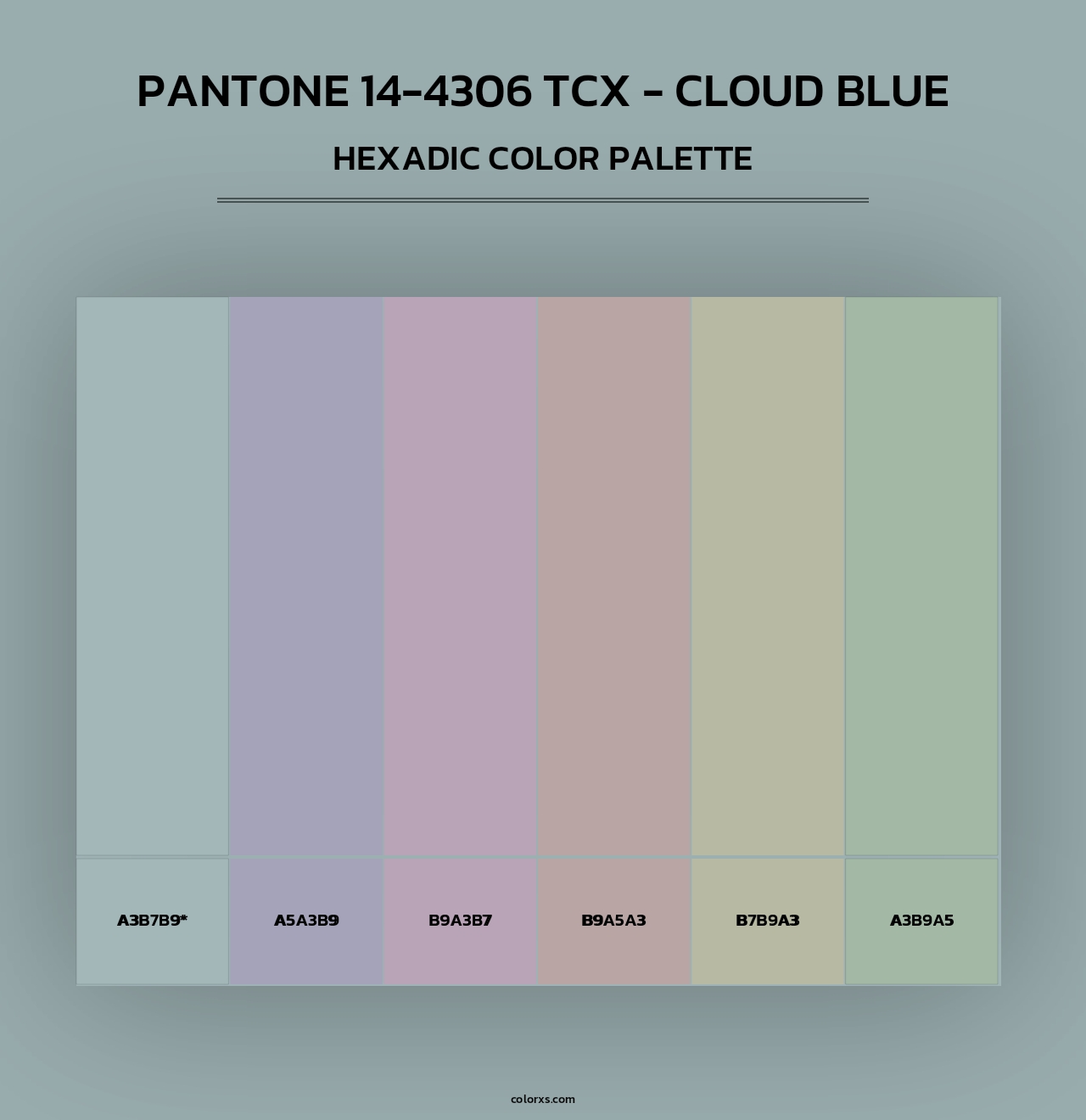 Pantone 14-4306 TCX - Cloud Blue - Hexadic Color Palette