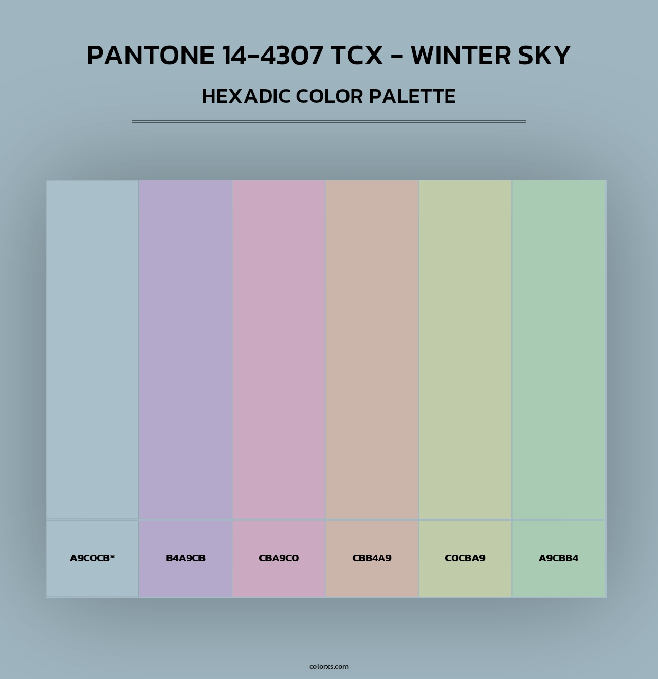 PANTONE 14-4307 TCX - Winter Sky - Hexadic Color Palette