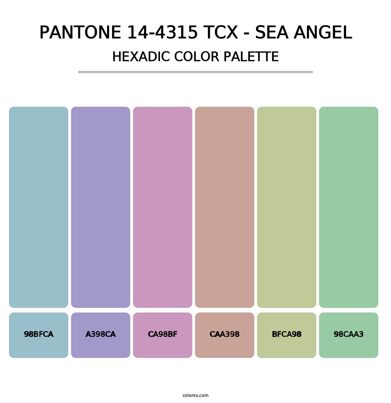 PANTONE 14-4315 TCX - Sea Angel - Hexadic Color Palette