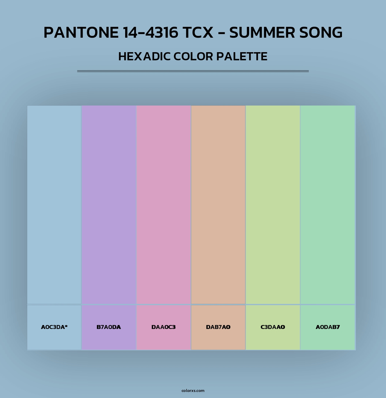 PANTONE 14-4316 TCX - Summer Song - Hexadic Color Palette