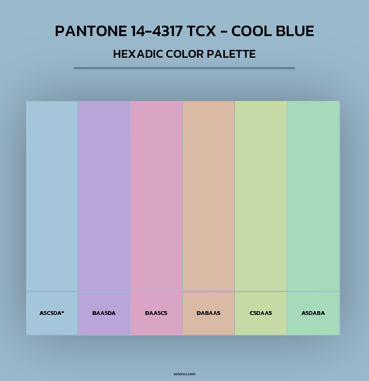 PANTONE 14-4317 TCX - Cool Blue - Hexadic Color Palette