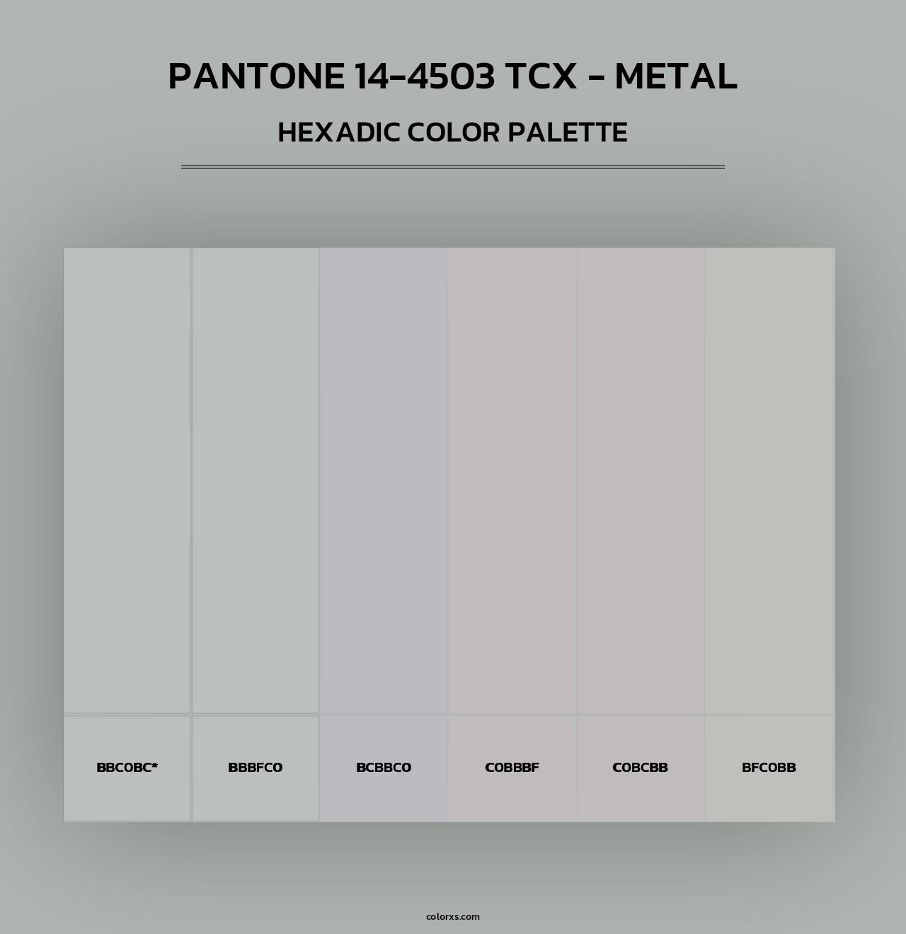 PANTONE 14-4503 TCX - Metal - Hexadic Color Palette