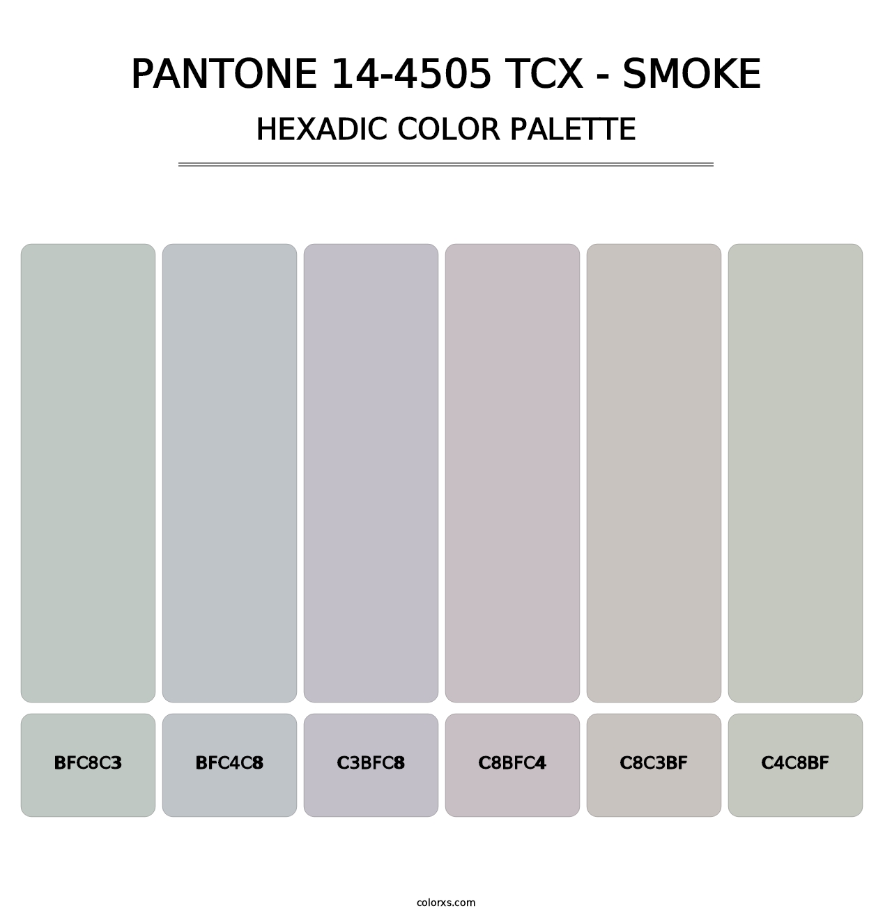 PANTONE 14-4505 TCX - Smoke - Hexadic Color Palette