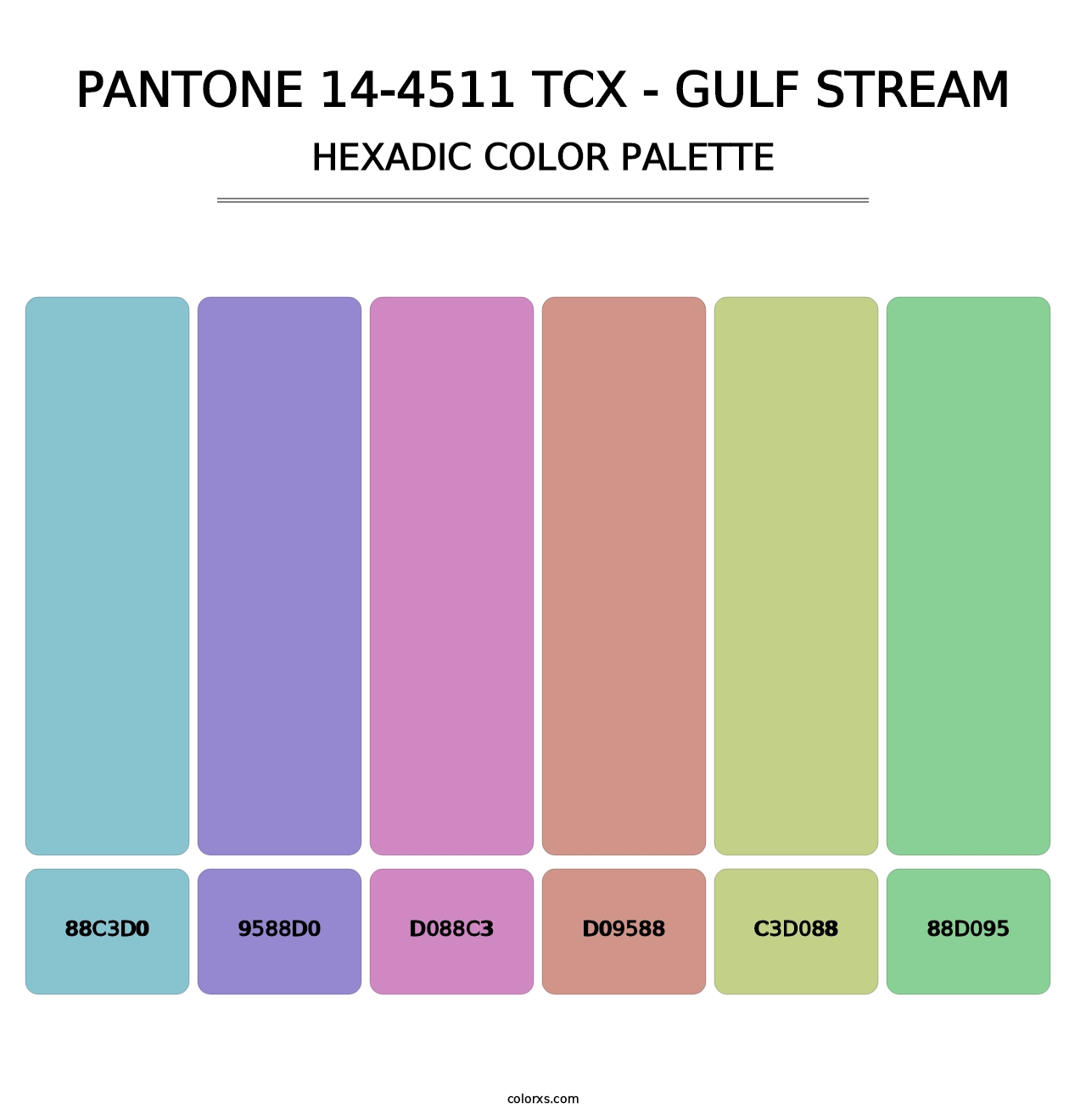 PANTONE 14-4511 TCX - Gulf Stream - Hexadic Color Palette