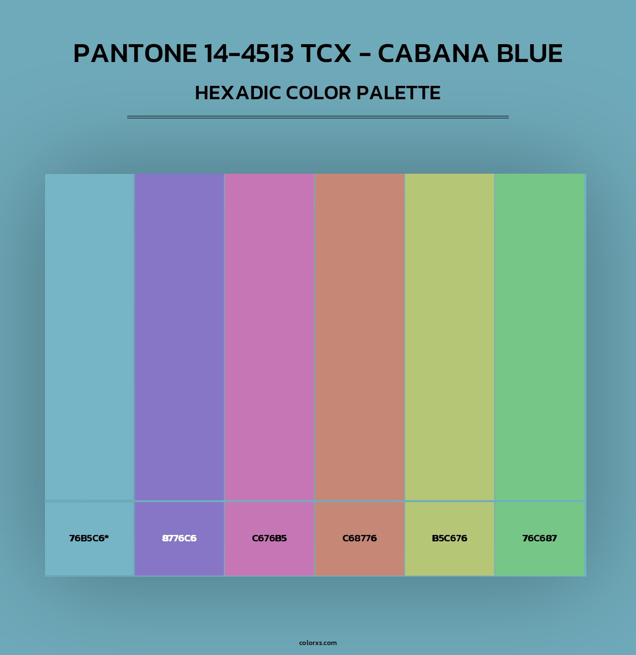 PANTONE 14-4513 TCX - Cabana Blue - Hexadic Color Palette
