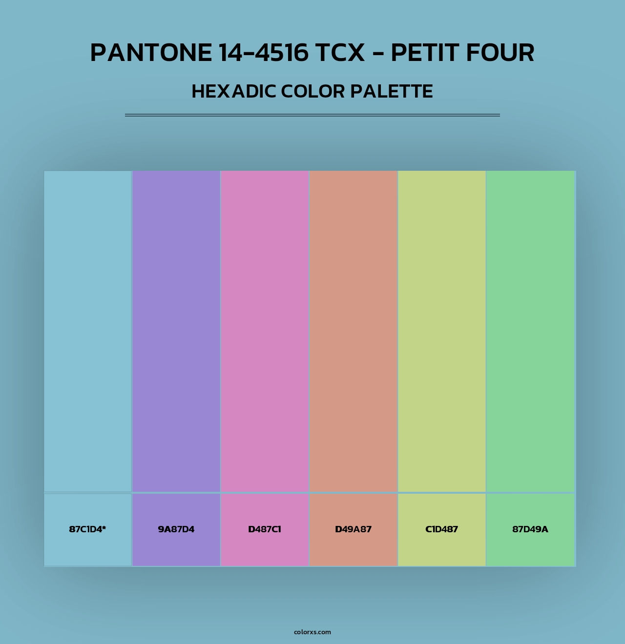 Pantone 14-4516 TCX - Petit four - Hexadic Color Palette