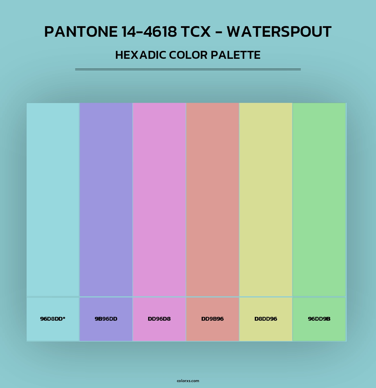 Pantone 14-4618 TCX - Waterspout - Hexadic Color Palette