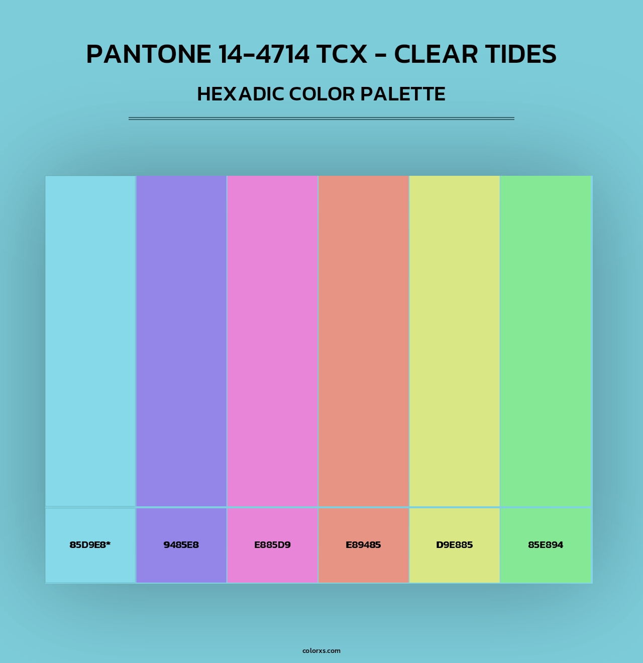Pantone 14-4714 TCX - Clear Tides - Hexadic Color Palette