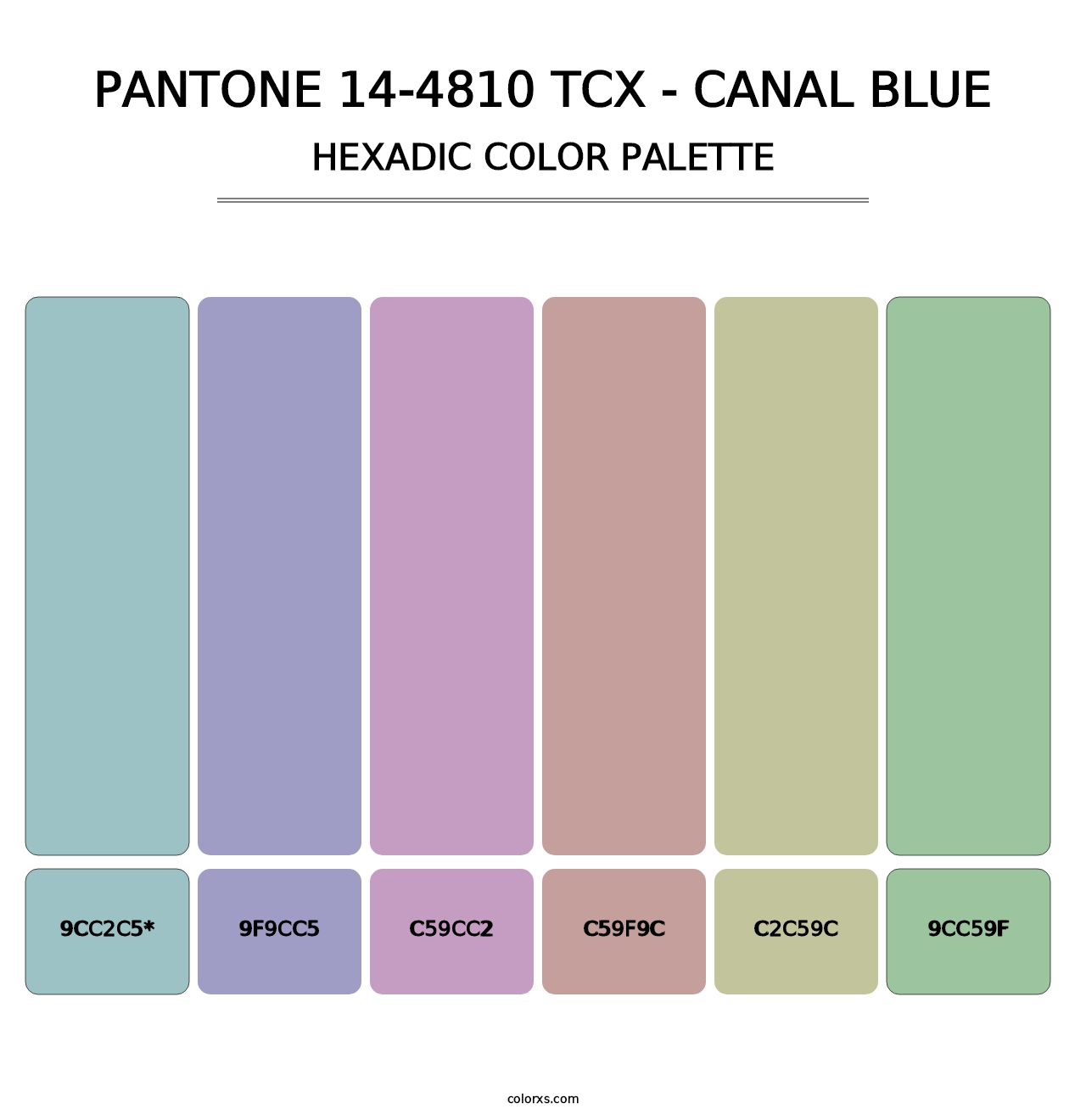 PANTONE 14-4810 TCX - Canal Blue - Hexadic Color Palette
