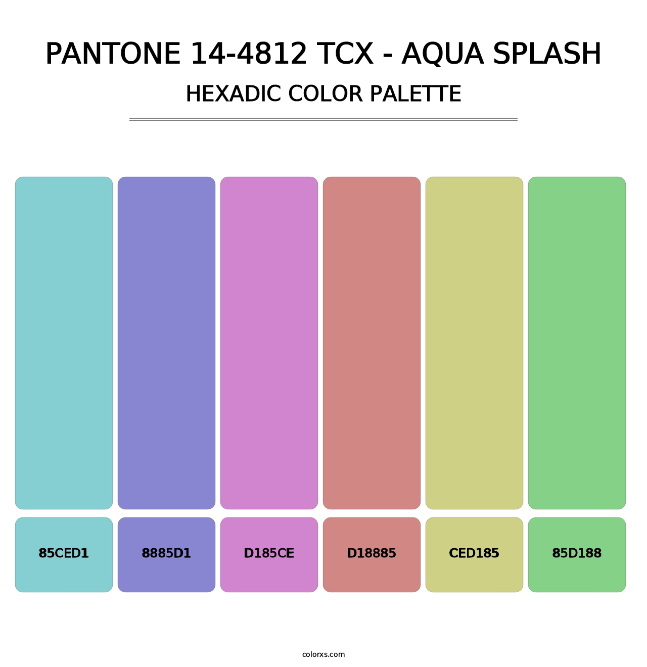PANTONE 14-4812 TCX - Aqua Splash - Hexadic Color Palette