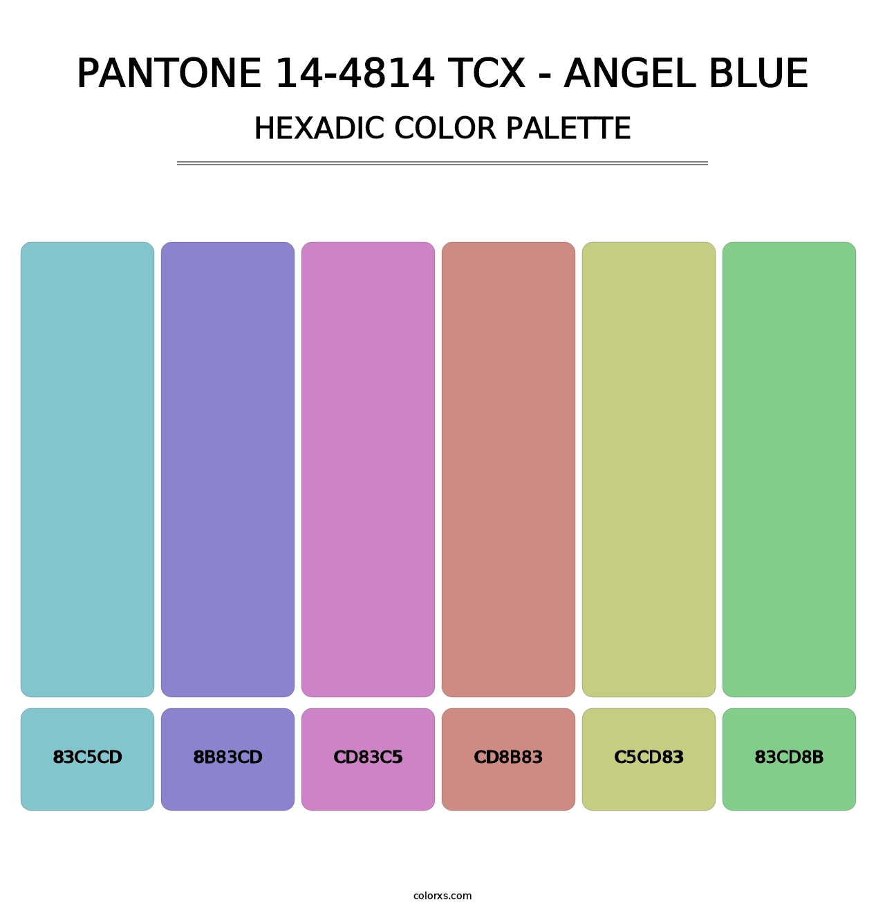 PANTONE 14-4814 TCX - Angel Blue - Hexadic Color Palette