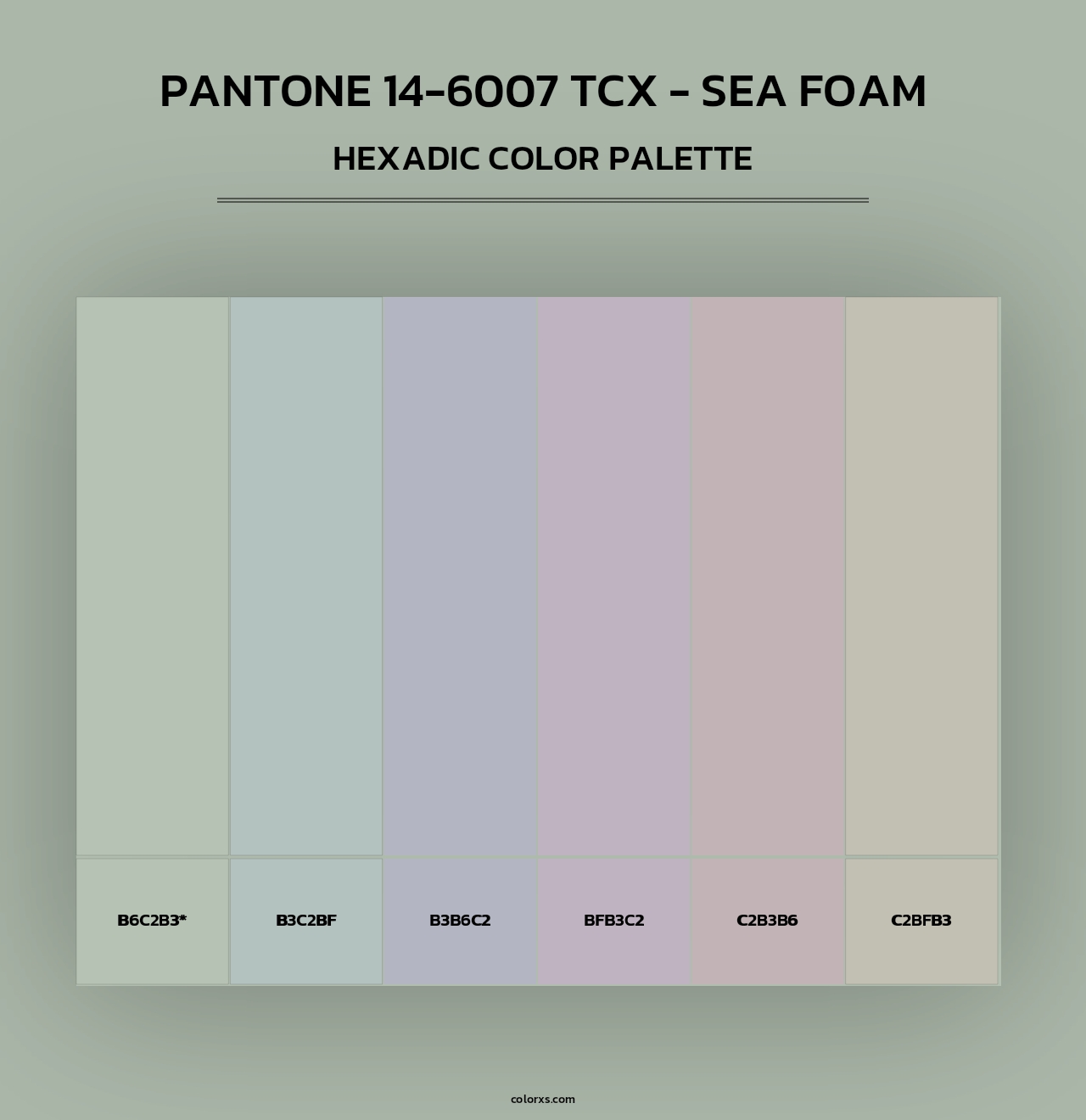 Pantone 14-6007 TCX - Sea Foam - Hexadic Color Palette
