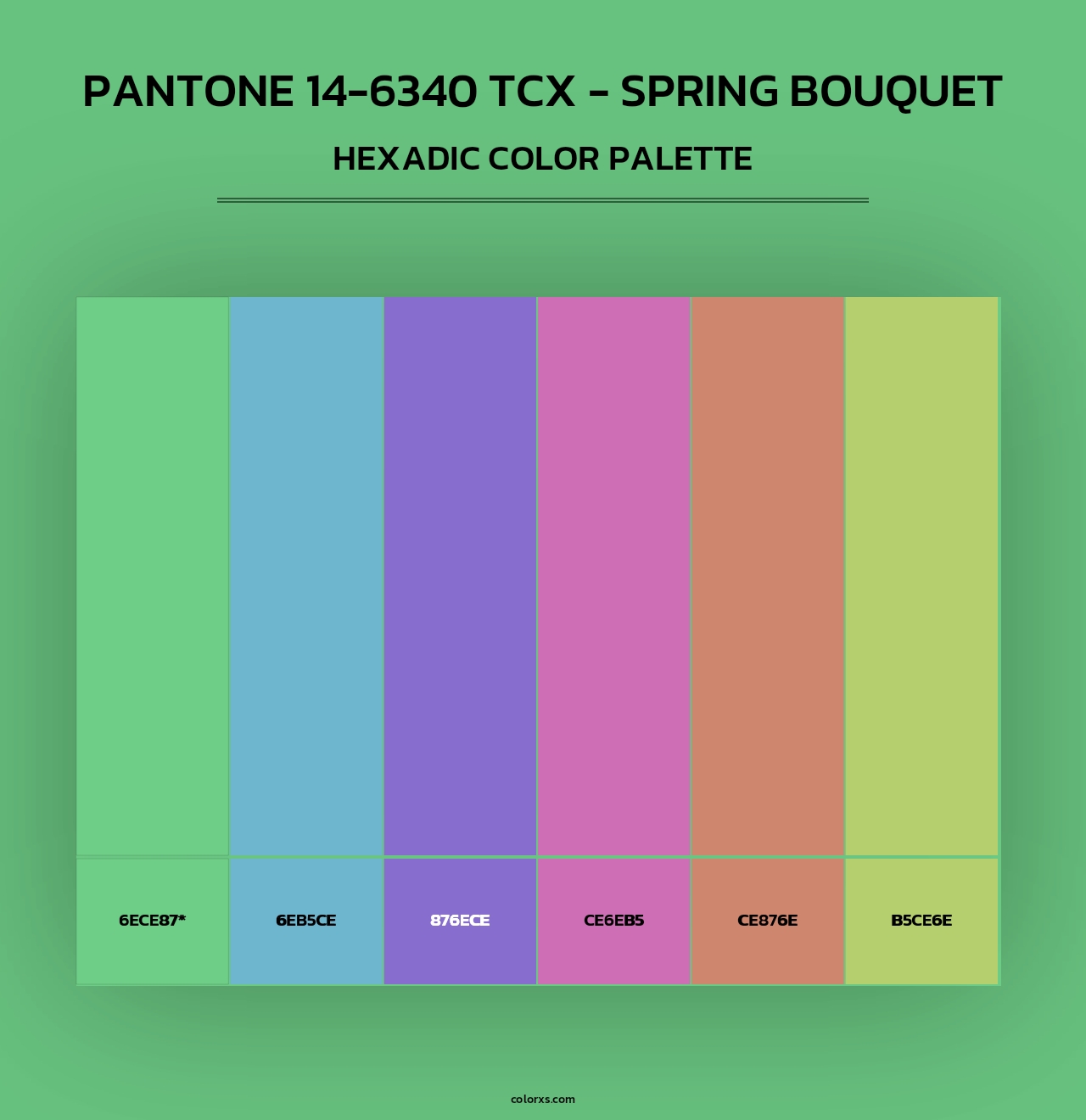 PANTONE 14-6340 TCX - Spring Bouquet - Hexadic Color Palette