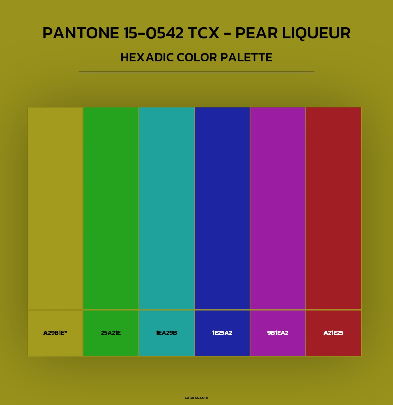 PANTONE 15-0542 TCX - Pear Liqueur - Hexadic Color Palette