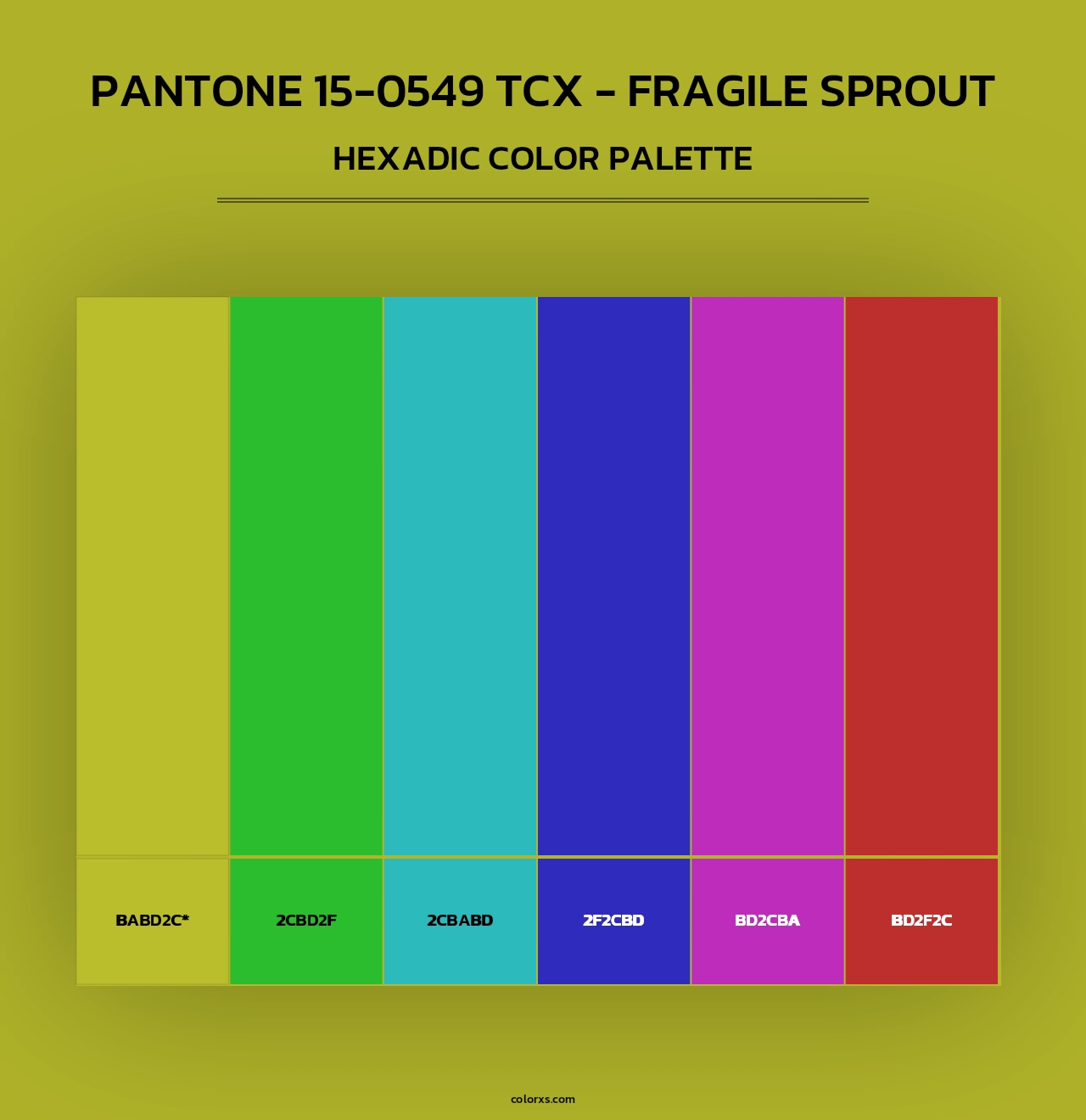 Pantone 15-0549 TCX - Fragile Sprout - Hexadic Color Palette