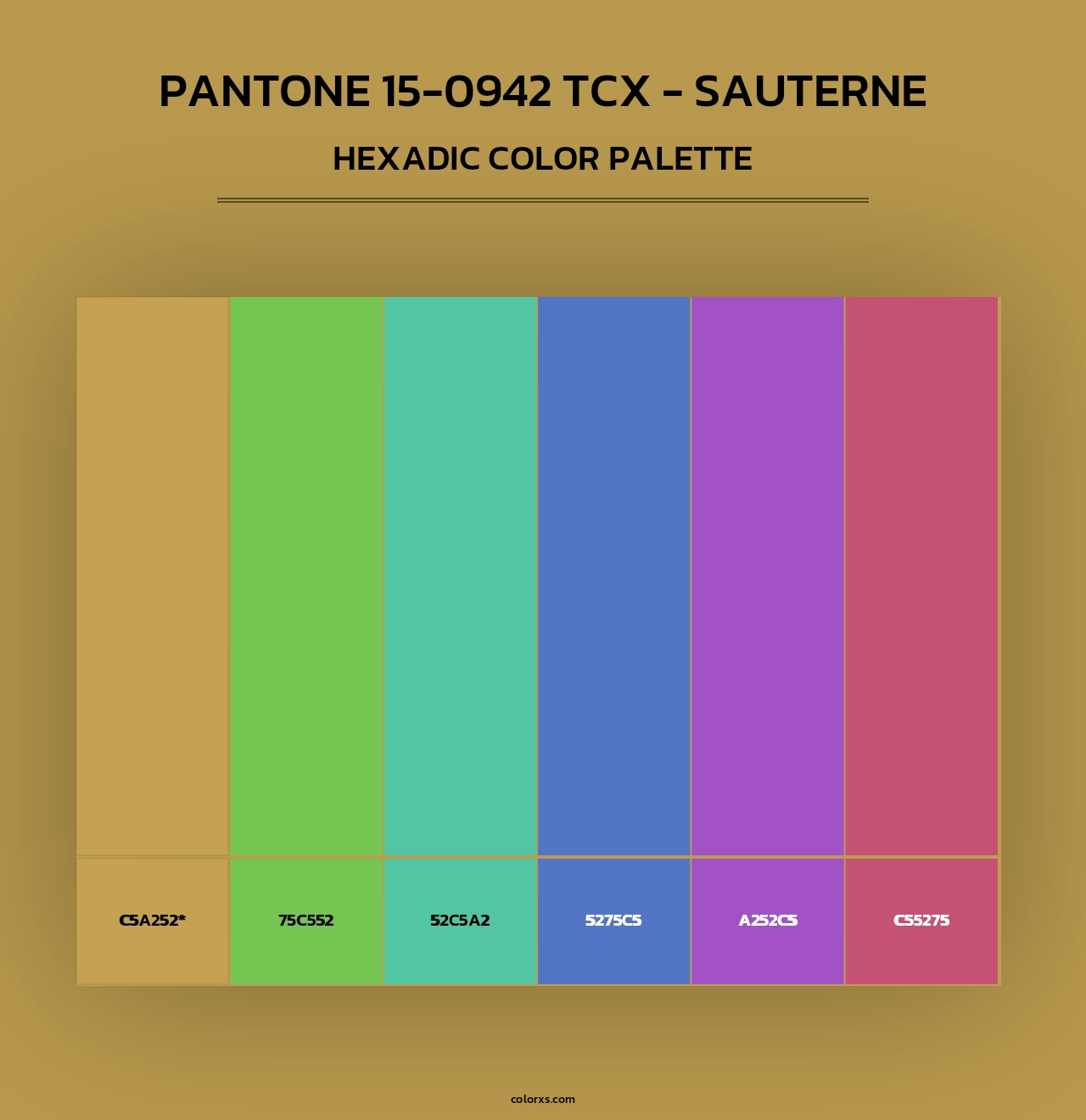 Pantone 15-0942 TCX - Sauterne - Hexadic Color Palette