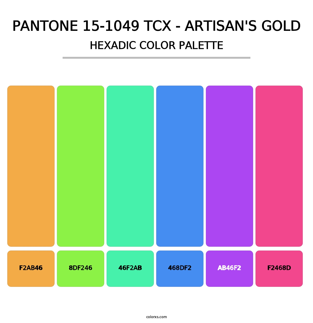 PANTONE 15-1049 TCX - Artisan's Gold - Hexadic Color Palette